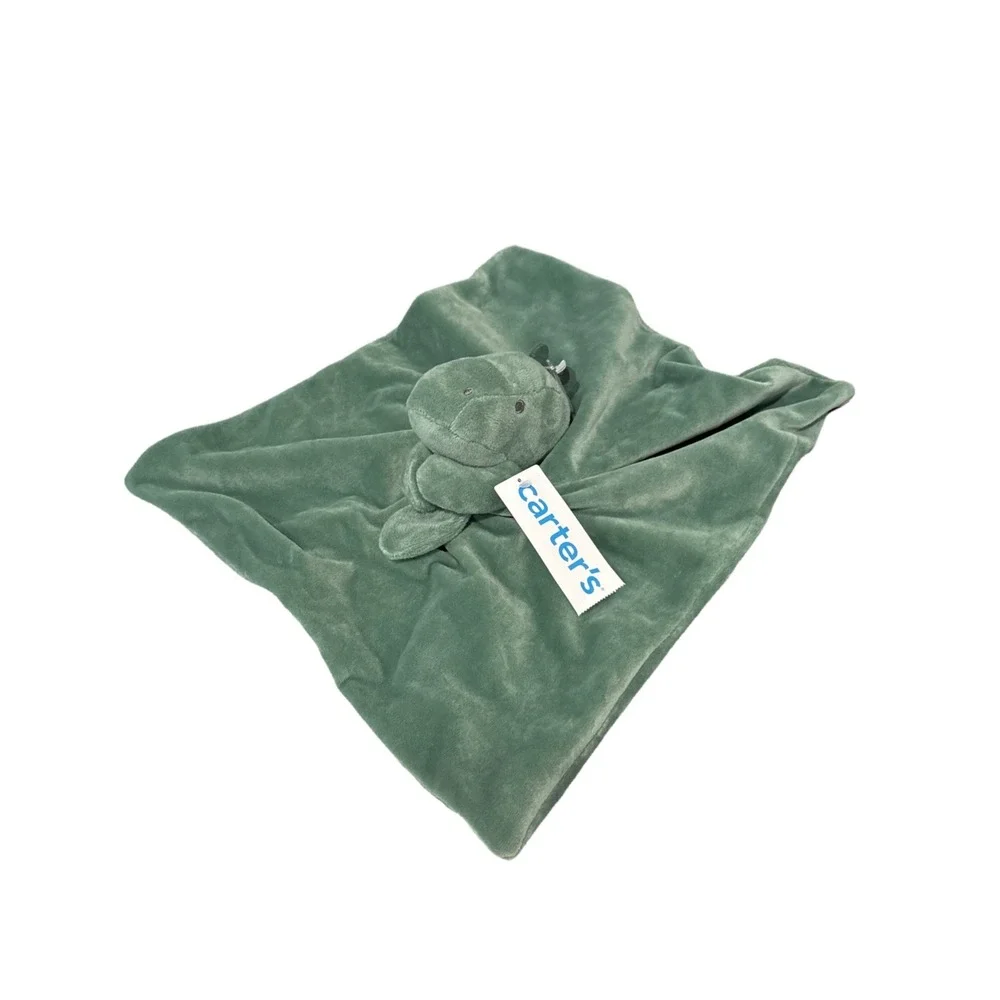 NWT‎ Carters Baby Green Dinosaur Lovey Cuddle Plush Security Blanket Infant Gift